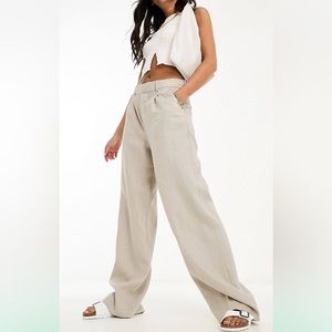 Mango pleat front linen pants ***NWT***